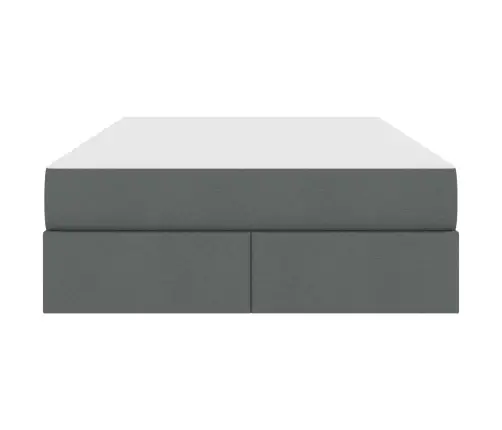 Gulta Ar Uzglabāšanas Vietu Un Matraci Ar Matraci Tumši Pelēks Vidaxl