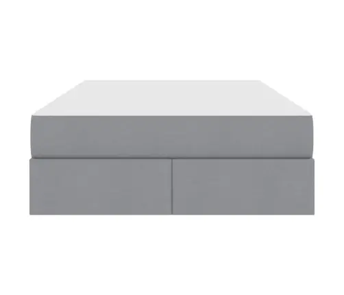 Gulta Ar Uzglabāšanas Vietu Un Matraci Ar Matraci Gaiši Pelēks Vidaxl