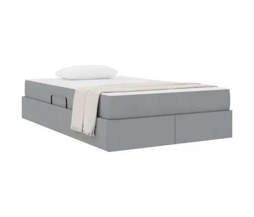 Gulta Ar Uzglabāšanas Vietu Un Matraci Ar Matraci Gaiši Pelēks Vidaxl