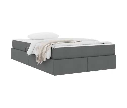 Lova Su Daiktų Laikymo Vieta Ir Čiužiniu Tamsiai Pilka