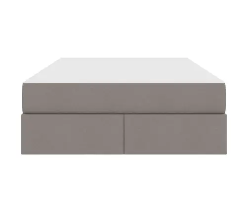 Gulta Ar Uzglabāšanas Vietu Un Matraci Pelēkbrūna 120 X 200 Cm Vidaxl