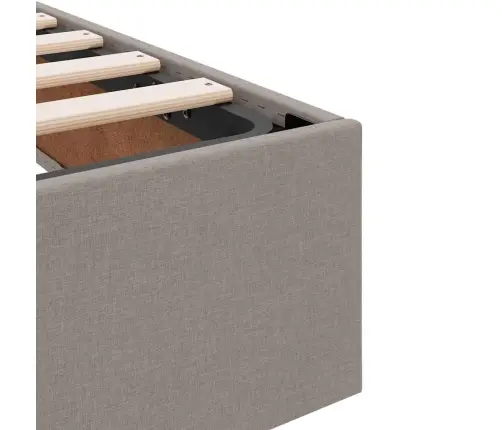 Voodi Hoiukohaga Ja Madratsiga Pruunikashall 160 X 200 Cm