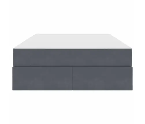 Gulta Ar Uzglabāšanas Vietu Un Matraci Ar Matraci Tumši Pelēks Vidaxl