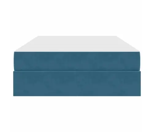 Gulta Ar Uzglabāšanas Vietu Un Matraci Tumši Zils 120 X 200 Cm Vidaxl