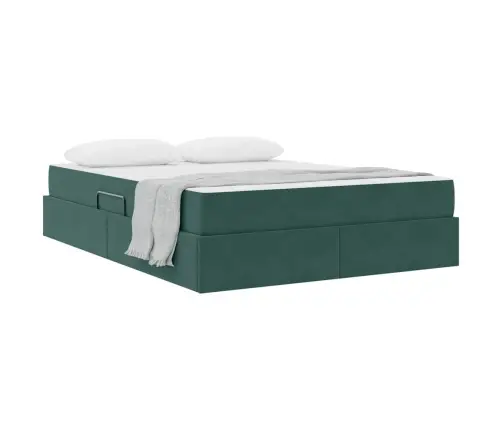 Lova Su Daiktų Laikymo Vieta Ir Čiužiniu Tamsiai Žalia