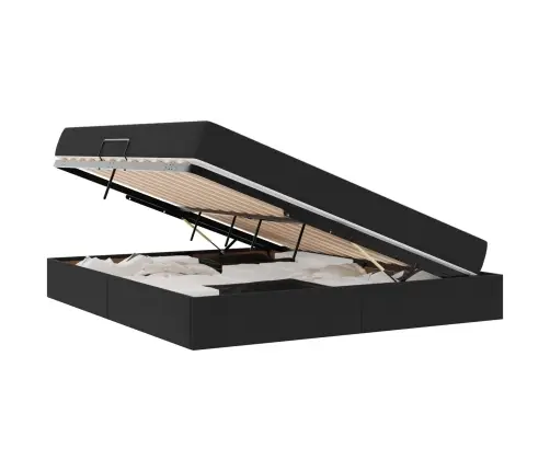 Gulta Ar Uzglabāšanas Vietu Un Matraci Melna 180 X 200 Cm Samts Vidaxl