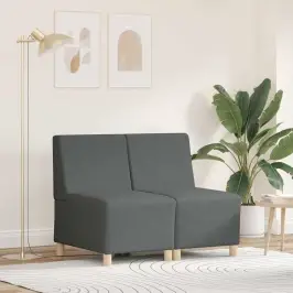Modulārais Bezrku Dīvāns 2 Pcs Tumši Pelēks 55 X 74 X 82 Cm Vidaxl