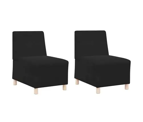 Dīvāna Krēsli 2 Pcs Melna 55 X 74 X 82 Cm Samts Vidaxl