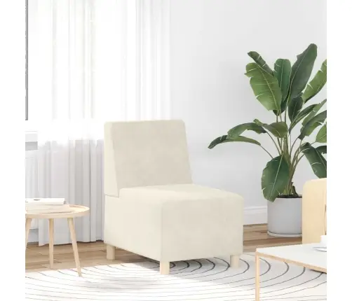 Dīvāna Krēsli 2 Pcs Krēmkrāsa 55 X 74 X 82 Cm Samts Vidaxl