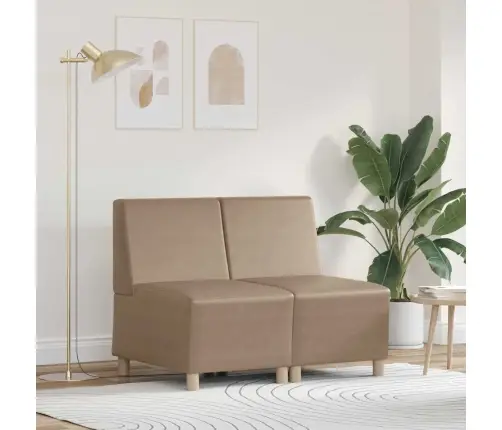 Dīvāna Krēsli 2 Pcs Kapučīno 55 X 74 X 82 Cm Mākslīgā Āda Vidaxl