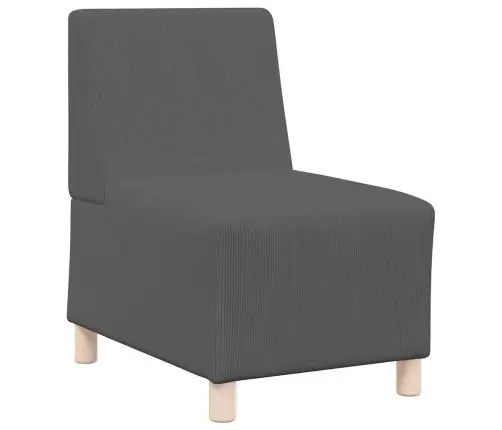 Modulinis Sofa Vienetas Be Rankų 2 Pcs Tamsiai Pilka