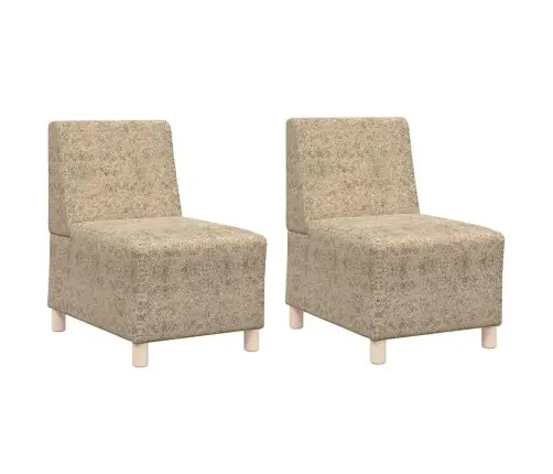 Dīvāna Krēsls 2 Pcs Gaiši Pelēks 55 Cm Mākslīga Zamša Āda Vidaxl