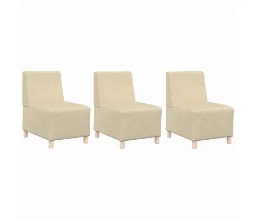 Modulinis Sofa Vienetas Be Rankų 3 Pcs Kreminė 55 X 74 X 82 Cm