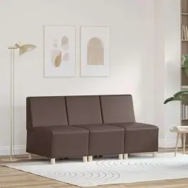 Modulārais Bezrku Dīvāns 3 Pcs Brūna 55 X 74 X 82 Cm Vidaxl Modulārais Bezrku Dīvāns 3 Pcs Brūna 55 X 74 X 82 Cm Vidaxl