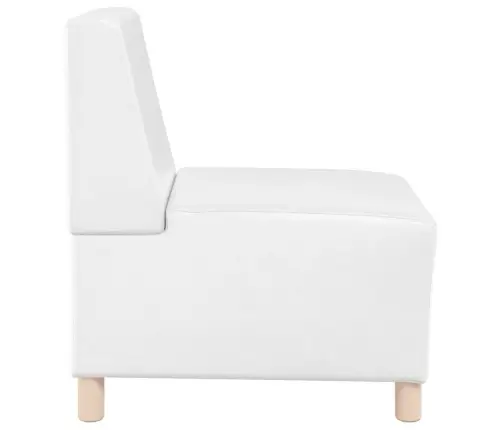 Dīvāna Krēsli 3 Pcs Balts 55 X 74 X 82 Cm Mākslīgā Āda Vidaxl