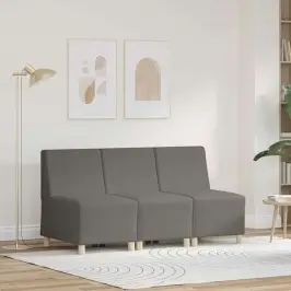 Modulinis Sofa Vienetas Be Rankų 3 Pcs Šviesiai Pilka Modulinis Sofa Vienetas Be Rankų 3 Pcs Šviesiai Pilka