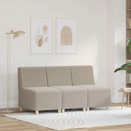 Modulārais Bezrku Dīvāns 3 Pcs Gaiši Pelēks 55 X 74 X 82 Cm Vidaxl