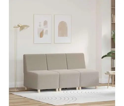 Sofas Krēsls 3 Pcs Gaiši Pelēka 55 X 74 X 82 Cm Vidaxl