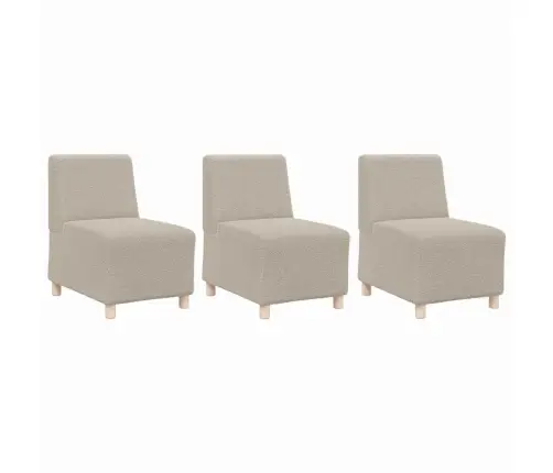 Sofas Krēsls 3 Pcs Gaiši Pelēka 55 X 74 X 82 Cm Vidaxl