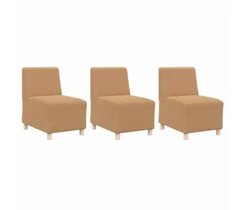 Sofas Krēsls 3 Pcs Bēša 55 X 74 X 82 Cm Korduroja Audums Vidaxl