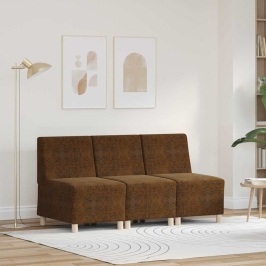 Modulārais Bezrku Dīvāns 3 Pcs Brūna 55 X 74 X 82 Cm Vidaxl