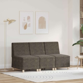 Modulārais Bezrku Dīvāns 3 Pcs Tumši Pelēks 55 X 74 X 82 Cm Vidaxl