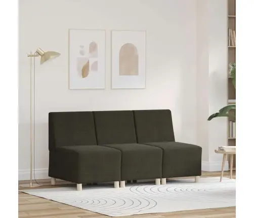 Dīvāna Krēsls Ar Spilvenu 3 Pcs Zaļa 55 Cm Mākslīga Zamša Āda Vidaxl