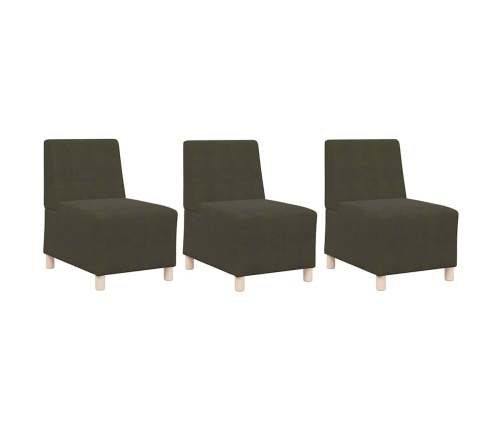 Modulinis Sofa Vienetas Be Rankų 3 Pcs Žalia 55 X 74 X 82 Cm