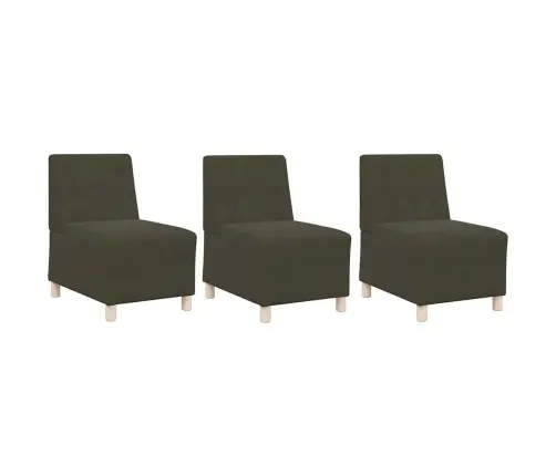 Dīvāna Krēsls Ar Spilvenu 3 Pcs Zaļa 55 Cm Mākslīga Zamša Āda Vidaxl