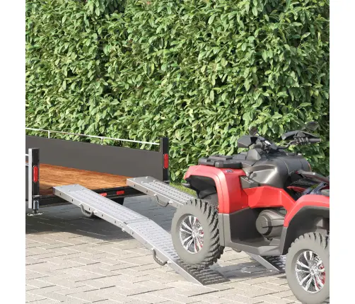 Ielādes Rampa 2 Pcs Sudraba 166 X 22,5 X 4,5 Cm Cinkots Tērauds Vidaxl