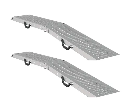 Ielādes Rampa 2 Pcs Sudraba 166 X 22,5 X 4,5 Cm Cinkots Tērauds Vidaxl