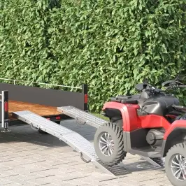 Ielādes Rampa 2 Pcs Sudraba 186 X 23 X 4,5 Cm Cinkots Tērauds Vidaxl