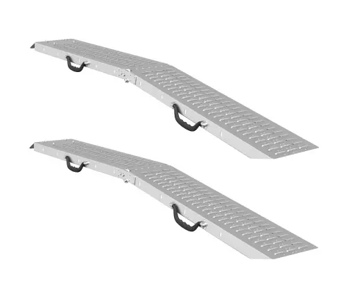 Ielādes Rampa 2 Pcs Sudraba 185 X 22,5 X 4,5 Cm Cinkots Tērauds Vidaxl