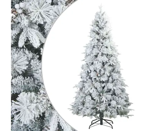 Mākslīgais Salokāmais Ziemassvētku Koks Ar Sniega Apdari Balts Vidaxl