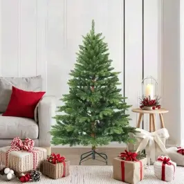 Mākslīgā Saliekamā Ziemassvētku Egle Ar Statīvu Zaļa 150 Cm Vidaxl Mākslīgā Saliekamā Ziemassvētku Egle Ar Statīvu Zaļa 150 Cm Vidaxl