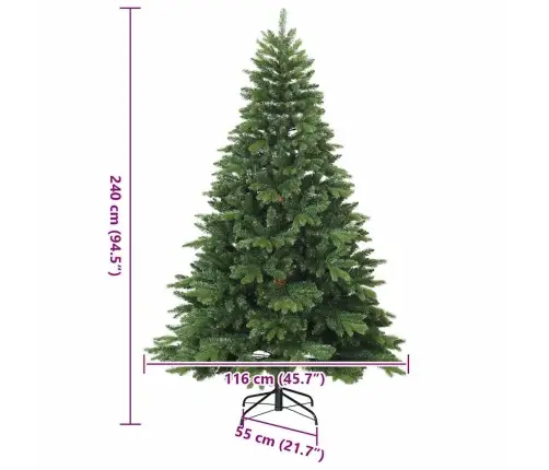 Dirbtinė Sulankstoma Kalėdų Eglutė S Stovu Žalia 240 Cm Dirbtinė Sulankstoma Kalėdų Eglutė S Stovu Žalia 240 Cm