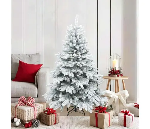 Dirbtinis Sulankstomas Kalėdų Medis Su Sniego Danga Balta