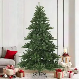 Mākslīgā Saliekamā Ziemassvētku Egle Zaļa 210 Cm Pvc, Tērauds Vidaxl Mākslīgā Saliekamā Ziemassvētku Egle Zaļa 210 Cm Pvc, Tērauds Vidaxl