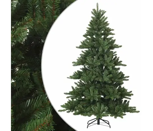 Mākslīgā Saliekamā Ziemassvētku Egle Zaļa 210 Cm Pvc, Tērauds Vidaxl
