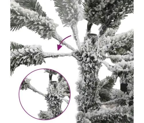 Mūsdienu Mākslīgais Saliekamais Ziemassvētku Koks, Apsnidzis Vidaxl