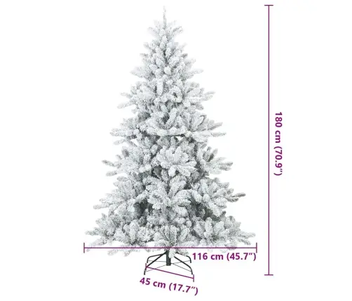 Mūsdienu Mākslīgais Saliekamais Ziemassvētku Koks, Apsnidzis Vidaxl