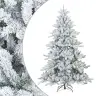 Mūsdienu Mākslīgais Saliekamais Ziemassvētku Koks, Apsnidzis Vidaxl Mūsdienu Mākslīgais Saliekamais Ziemassvētku Koks, Apsnidzis Vidaxl