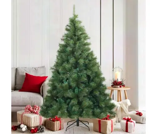 Mākslīgā Saliekamā Ziemassvētku Egle Zaļa 180 Cm Pvc, Tērauds Vidaxl Mākslīgā Saliekamā Ziemassvētku Egle Zaļa 180 Cm Pvc, Tērauds Vidaxl