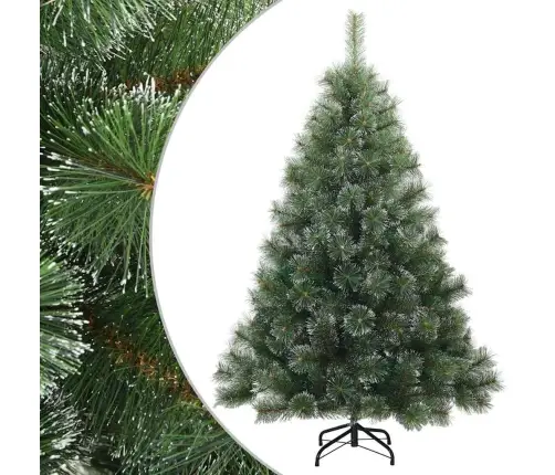 Kunstlik Hingedega Jõulupuu Lume Kaetud Valge 150 Cm Pvc, Teras