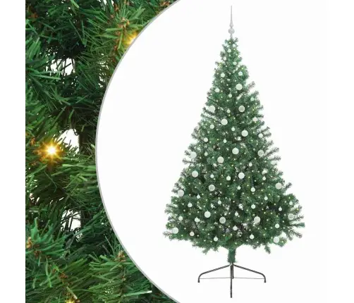 Tehis Pre-Lit Jõulupuu Koos 300 Led-Iga Roheline 240 Cm Pvc