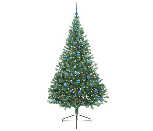 Tehis Pre-Lit Jõulupuu Koos 300 Led-Iga Roheline 240 Cm Pvc