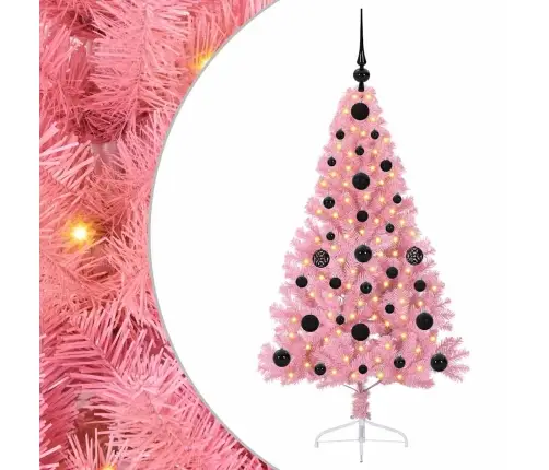 Mākslīgais Led Ziemassvētku Eglīte Su 150 Led Rozā 120 Cm Pvc Vidaxl Mākslīgais Led Ziemassvētku Eglīte Su 150 Led Rozā 120 Cm Pvc Vidaxl