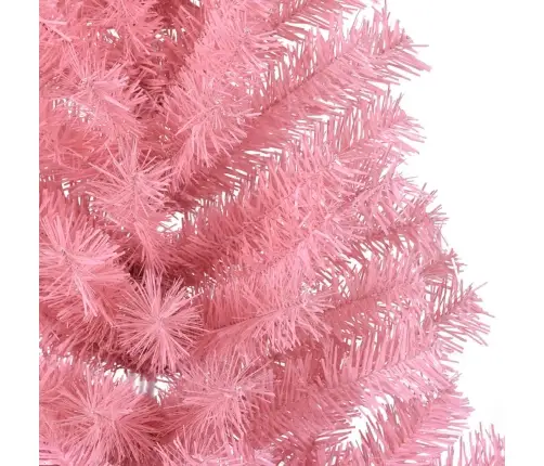 Mākslīgais Led Ziemassvētku Eglīte Su 150 Led Rozā 120 Cm Pvc Vidaxl