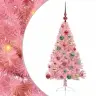 Mākslīgais Led Ziemassvētku Eglīte Su 150 Led Rozā 120 Cm Pvc Vidaxl