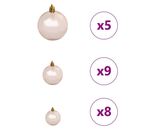Mākslīgais Led Ziemassvētku Eglīte Su 150 Led Rozā 150 Cm Pvc Vidaxl